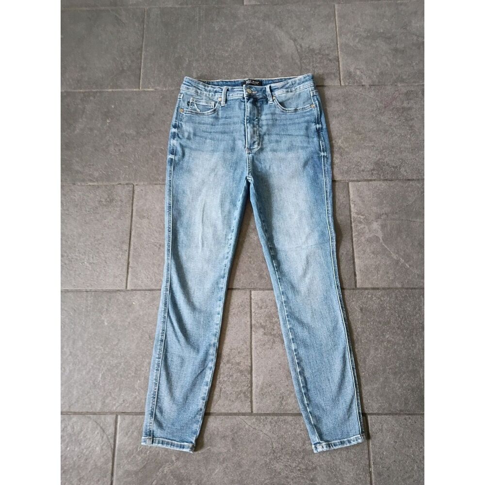 Judy Blue High Waist Tummy Control Skinny Jeans Contrast Wash 13/31